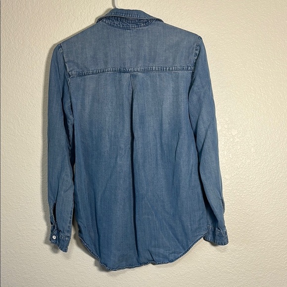 Cloth & Stone Blue Denim Long Sleeve Shirt XS - Picture 2 of 5